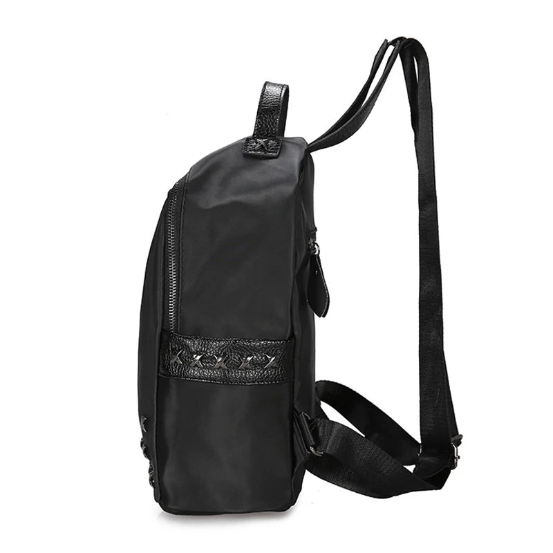 Nylon Oxford Rivet Backpack for Teen Girls Travel - Famous Brand Rucksack
