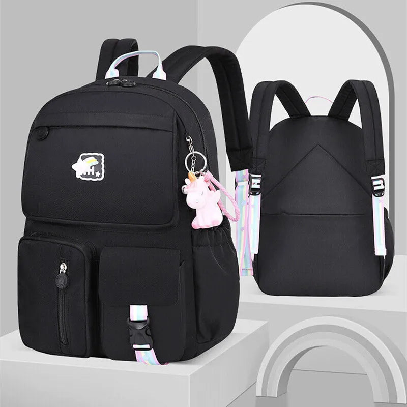 Waterproof Multi-Pocket School Backpack Student Female Bag
