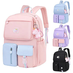 Waterproof Multi-Pocket School Backpack Student Female Bag