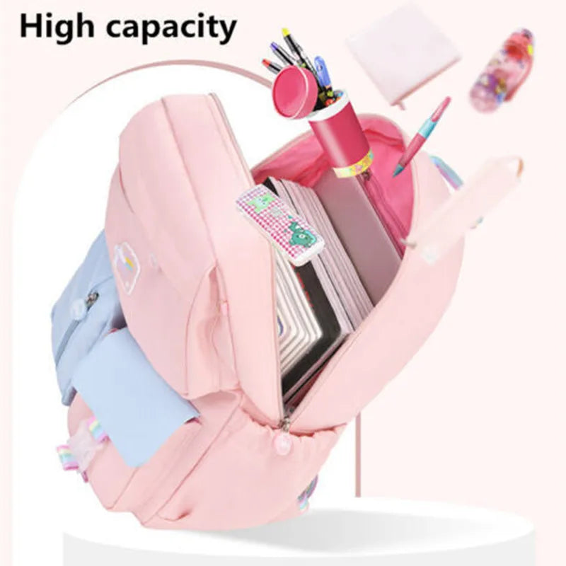 Waterproof Multi-Pocket School Backpack Student Female Bag