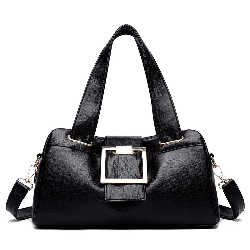 Soft Leather Large Shoulder Bag for Women, Multi-Purpose Handbag