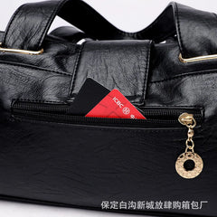 Soft Leather Large Shoulder Bag for Women, Multi-Purpose Handbag