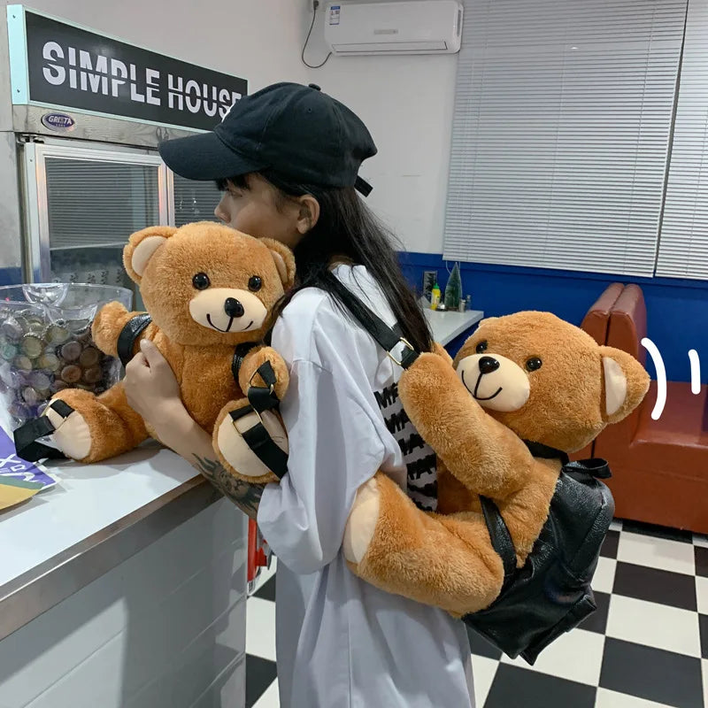 Plush Bear Backpack for Women, Girl Toy Backpack