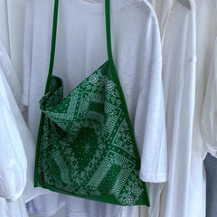 Boho Soft Shoulder Bag High Capacity Tote