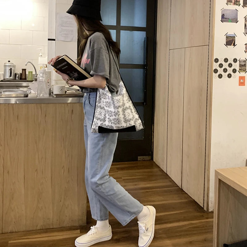 Boho Soft Shoulder Bag High Capacity Tote