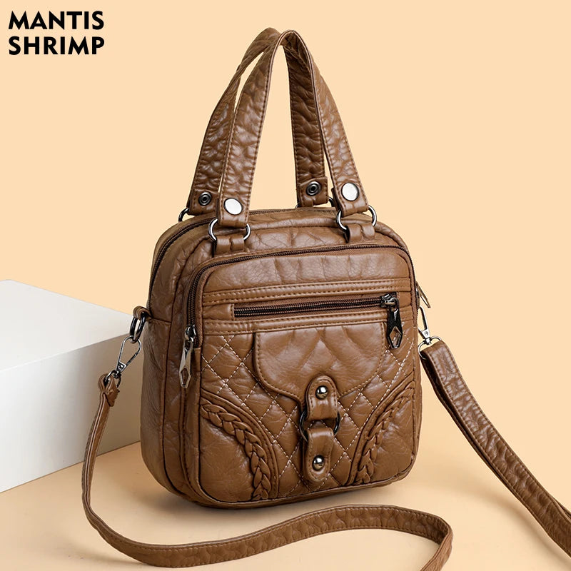 Vintage Handbags for Women Messenger Pack Retro Female Crossbody Shoulder Bag