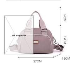 Women Crossbody Nylon Shoulder Bag Solid Color Messenger Handbag