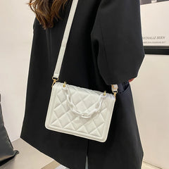 Plaid Flap Shoulder Bag Chain Square Mini Crossbody Bag