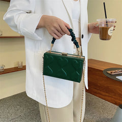 Women Metal Chain Shoulder Bag Clutch Purse Handbag