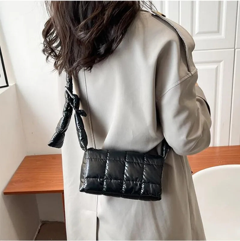 Women Down Jackets Bag Lightweight Small Messenger Handbags