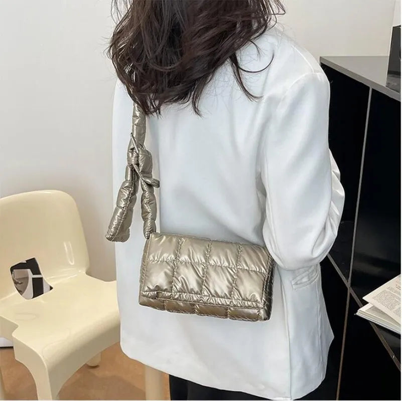 Women Down Jackets Bag Lightweight Small Messenger Handbags