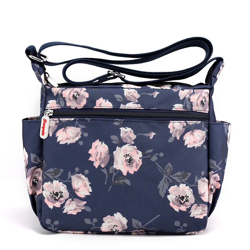 Women Bag Floral Pattern Nylon Messenger High Durable Shoulder Bag