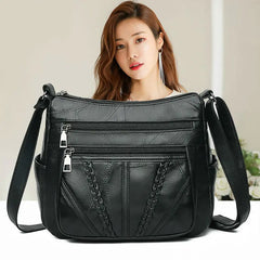 Women Shoulder Crossbody Bag Soft Leather Handbag Purse Messenger