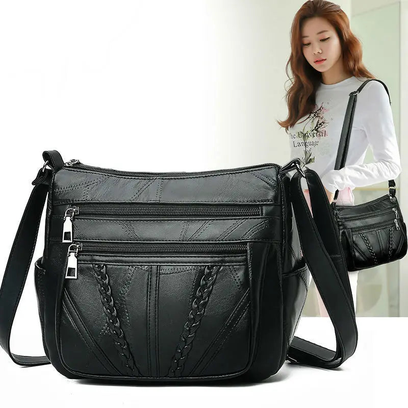 Women Shoulder Crossbody Bag Soft Leather Handbag Purse Messenger