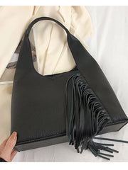 Women Bag Tassel Handbags Ladies Totes Vintage Versatile Shoudler Bags