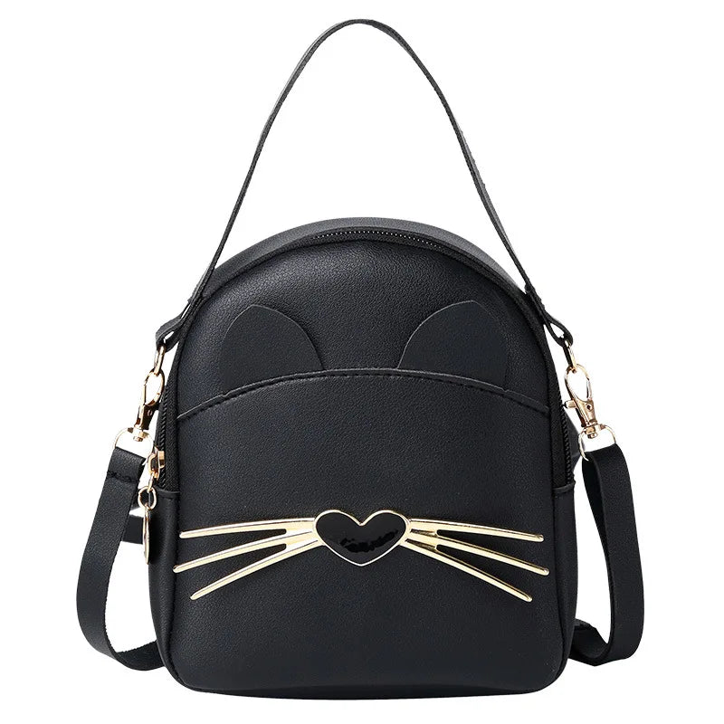 Cat Shape Crossbody Bag Small Messenger Shoulder Purse Mini Backpack