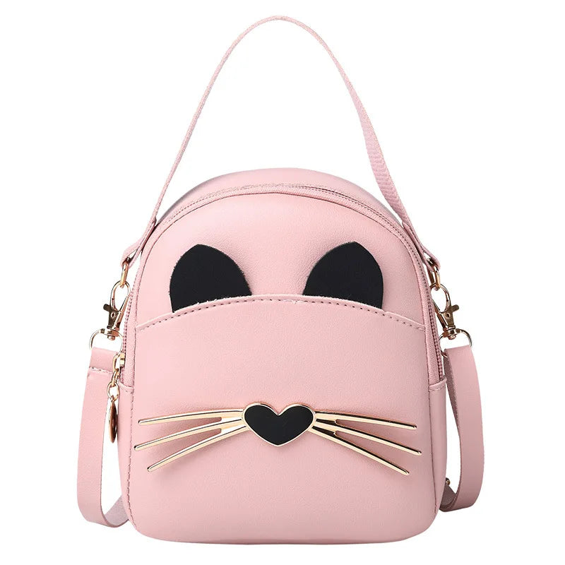 Cat Shape Crossbody Bag Small Messenger Shoulder Purse Mini Backpack