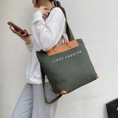 Japanese Canvas Tote Bag Casual Shoulder Messenger Satchel