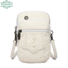 Vintage Crossbody Bag High Casual Shoulder Bags Multi-layer Soft
