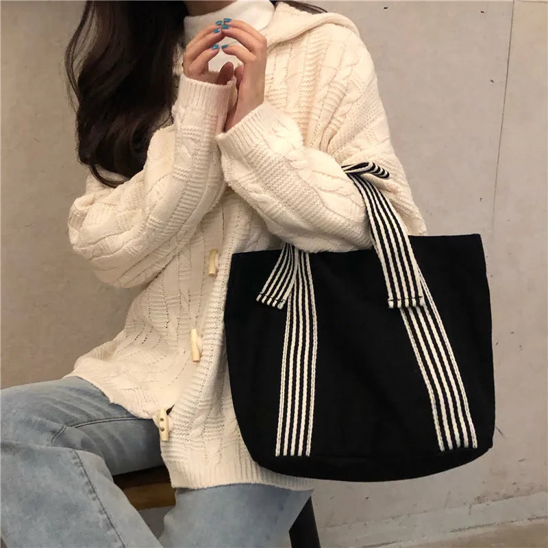Women Bag PU Bucket Bow Lady Handbags Small Shoulder Bag