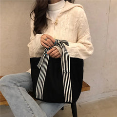 Women Bag PU Bucket Bow Lady Handbags Small Shoulder Bag