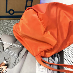 Women Nylon Shoulder Bag Soft High-Capacity Fitness Travel Bag