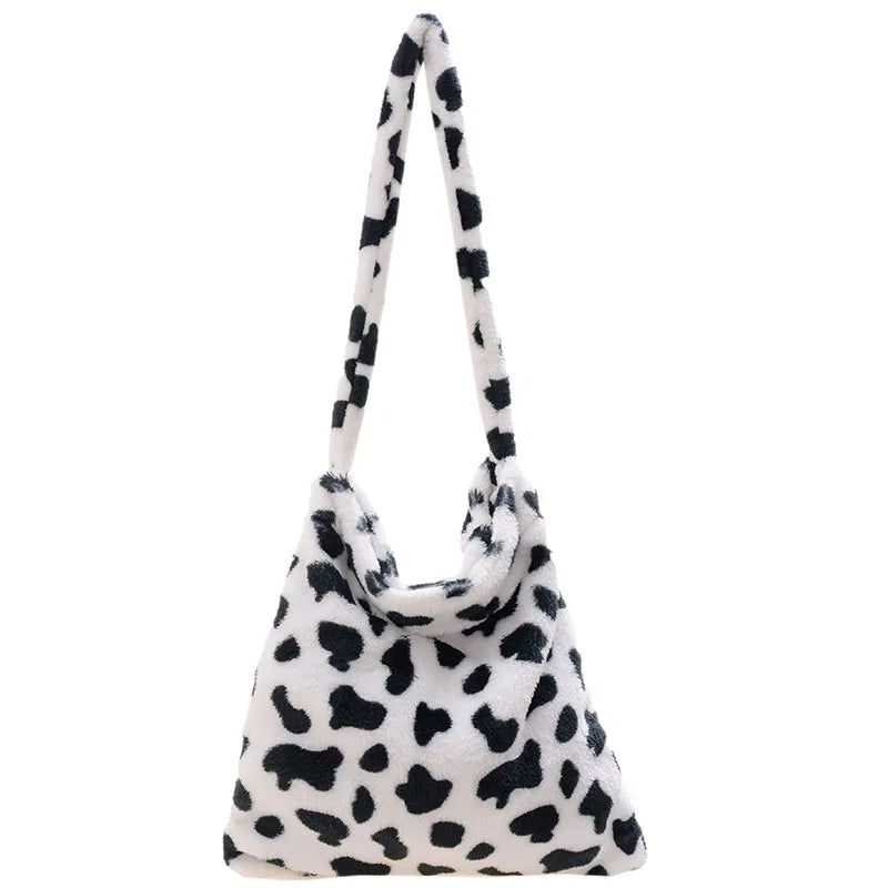 Plush Cloth Shoulder Crossbody Bag Tote Handbag for Women