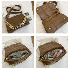 Women Chain Handbag High Soft Leather Shoulder Bag Casual Large Tote Sac