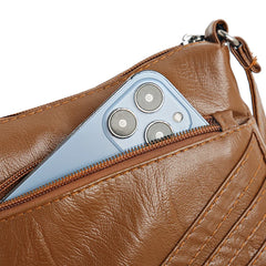 Vintage Shoulder Bag Soft PU Leather Messenger Bag