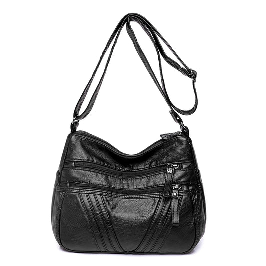Middle aged Mom's Bag One Shoulder High Capacity Versatile Soft Retro Bag