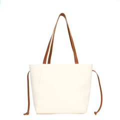 Vintage Solid PU Leather Bow Shoulder Bag for Women