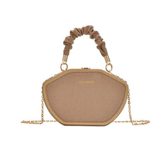 Women Bag Retro Chain Shoulder Crossbody Personality Solid PU Handbag