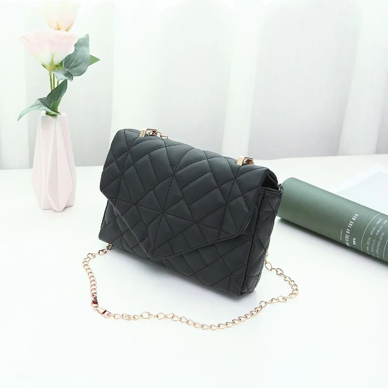 Embroidered Chain Small Bag Casual Shoulder Messenger Crossbody Bag