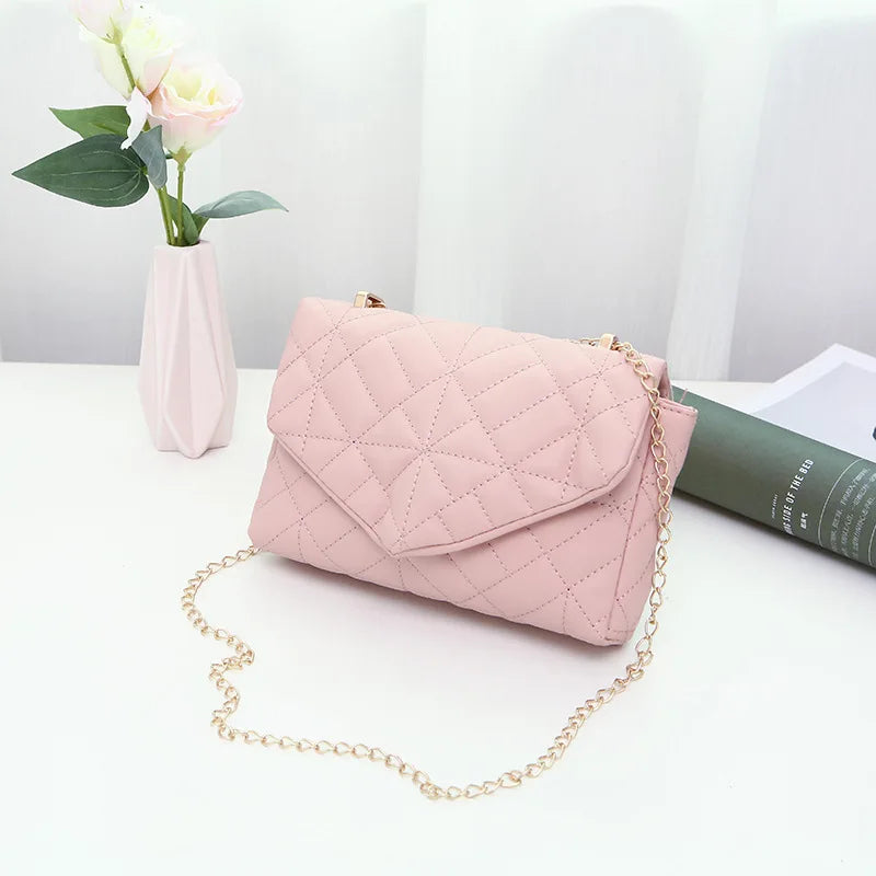 Embroidered Chain Small Bag Casual Shoulder Messenger Crossbody Bag