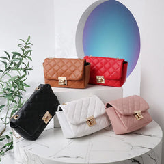Embroidered Shoulder Crossbody Chain Square Bag
