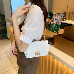 Embroidered Shoulder Crossbody Chain Square Bag