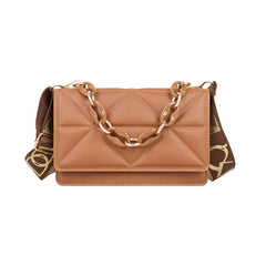 Chain Shoulder Messenger Crossbody Bag Wide Strap Small Square Bag