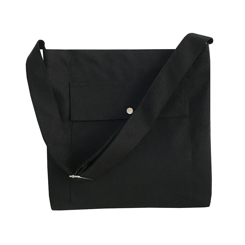 Canvas Messenger Bag College Shoulder Bag Girls School Class Bag