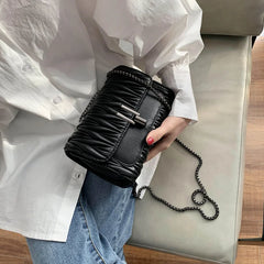 Women Crossbody Bag Chain Messenger PU Leather Small Bag