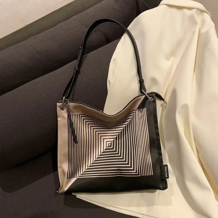 Nylon Geometric Square Tote Bag Shoulder Bags Handbags
