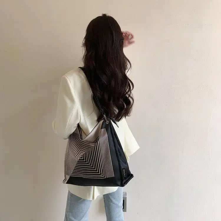 Nylon Geometric Square Tote Bag Shoulder Bags Handbags