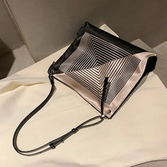 Nylon Geometric Square Tote Bag Shoulder Bags Handbags