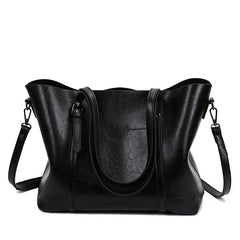 Women's Leather Handbag with Multiple Pockets