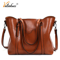 Women's Leather Handbag with Multiple Pockets