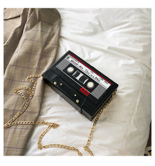 Vintage Radio Box Chains Shoulder Bag Funny Personality MINI Bag