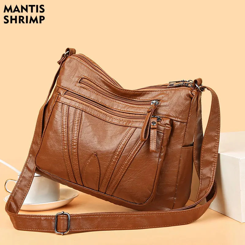 PU Leather Hobos Large Capacity Tote Handbag for Women