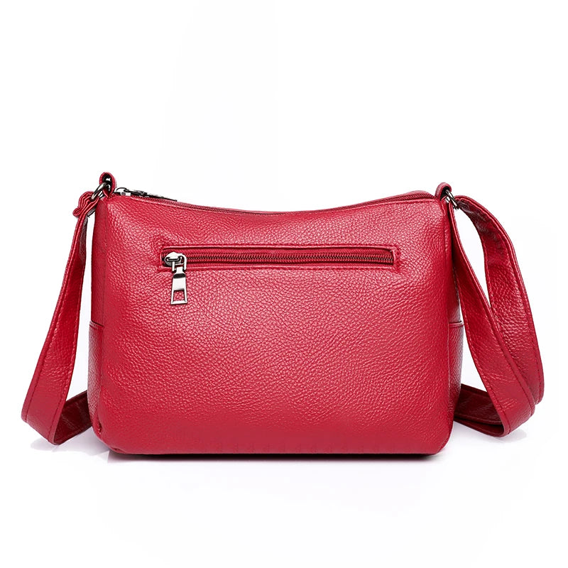 Vintage PU Leather Messenger Bag Large Capacity Casual Handbag