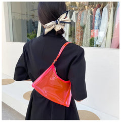 Transparent Shoulder Bag PVC Casual Zipper Handbag for Women