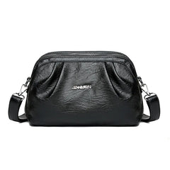 Vintage Soft Crossbody Bag Multi-layer Casual Messenger Bag