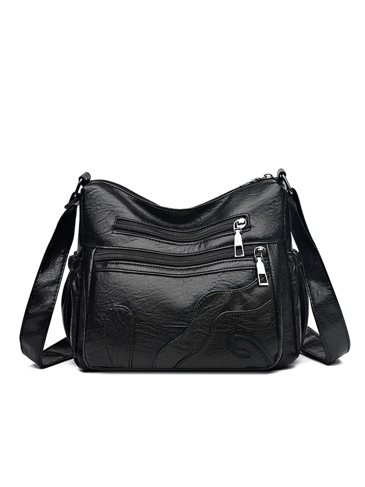 Retro PU Leather Handbag Vintage Shoulder Crossbody Messenger Bag